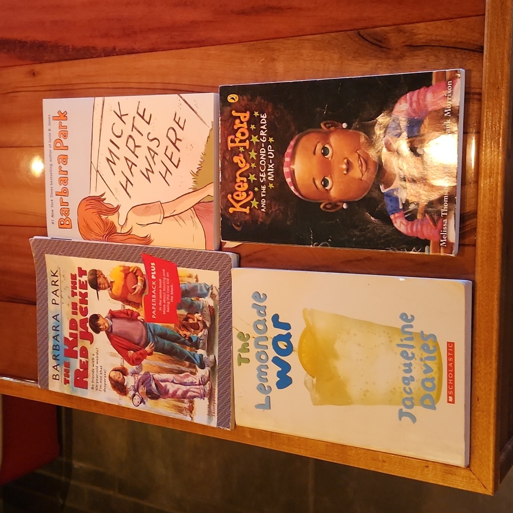 Bundle of four Middle school books.